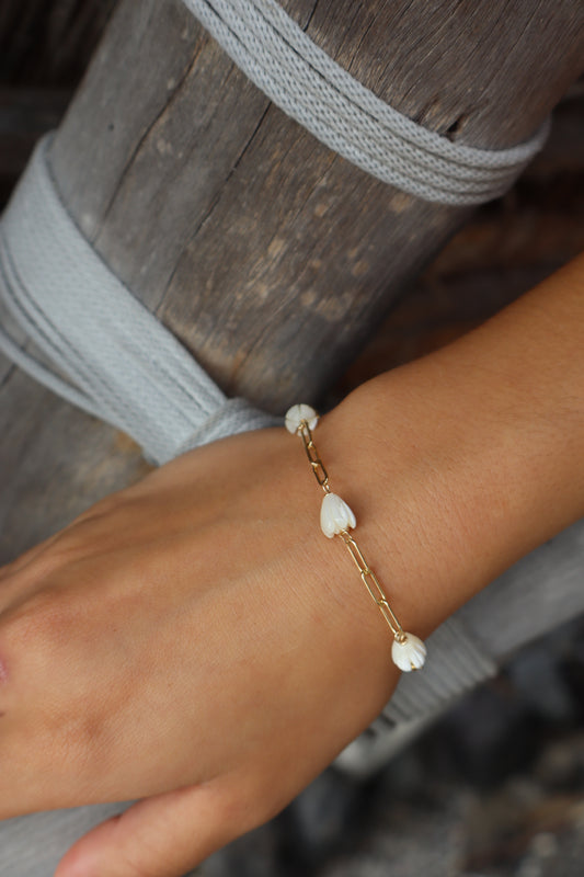 Paper Clip - Pikake Bracelet
