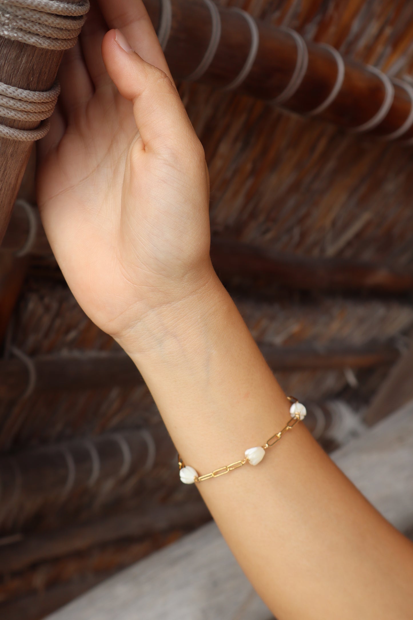 Paper Clip - Pikake Bracelet
