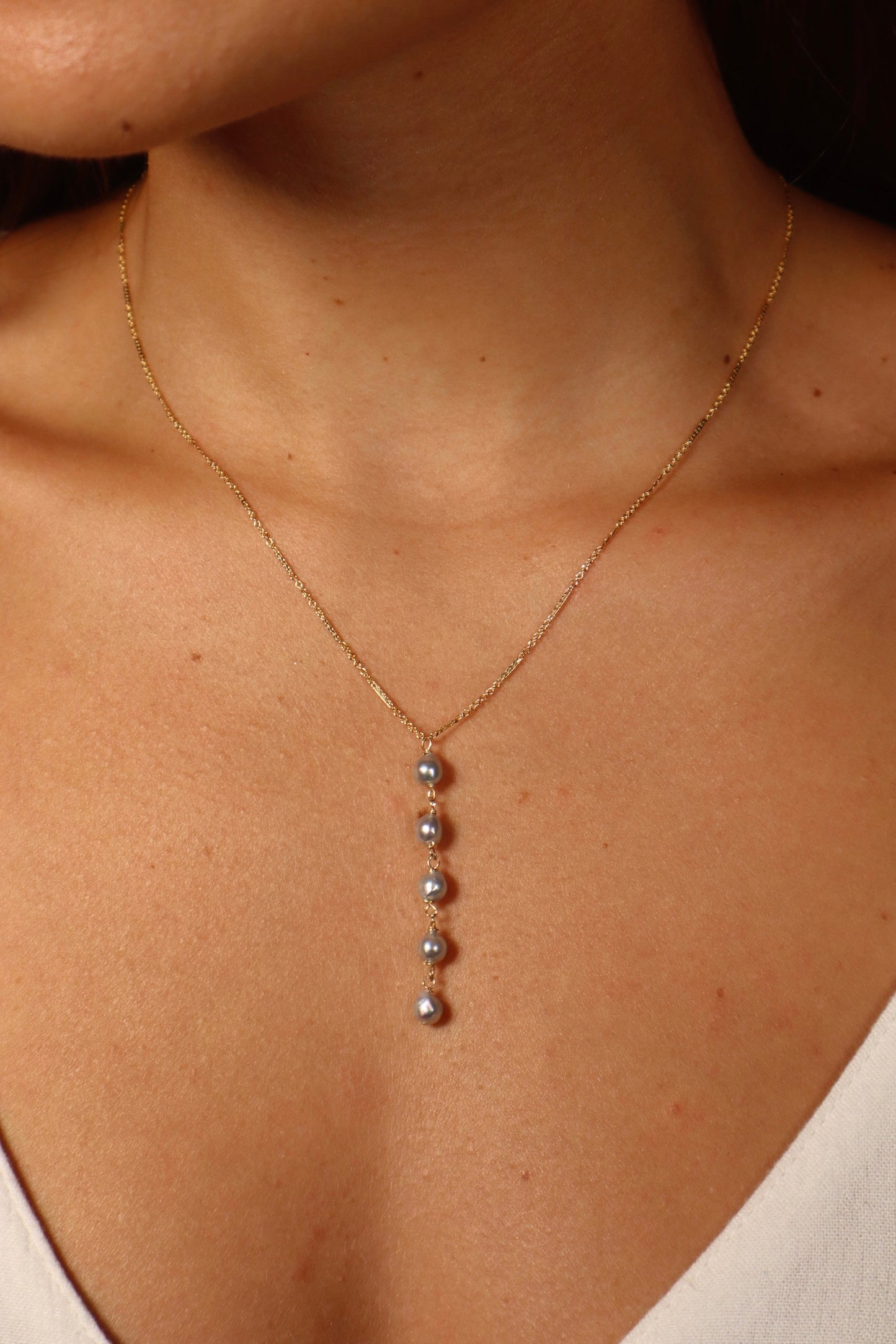 Lustre Drop Necklace